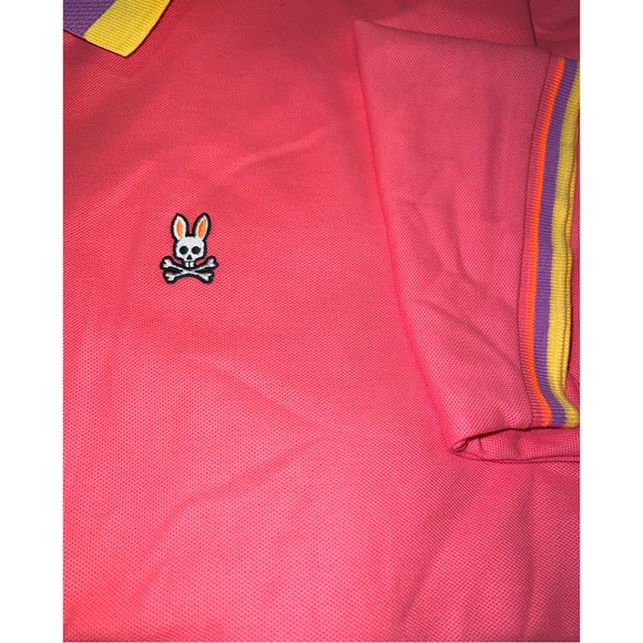 PSYCHO BUNNY ~ Mens Oliver Neon Tipped Polo (NWT) - Picture 9 of 12